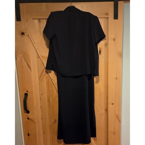 Vtg Joie de Vie Dress Set Sz 10 Button Shirt Blue Floral Embroidered Side Slits - Picture 2 of 16